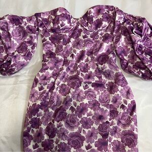 Oh Polly Bardot puff mini dress